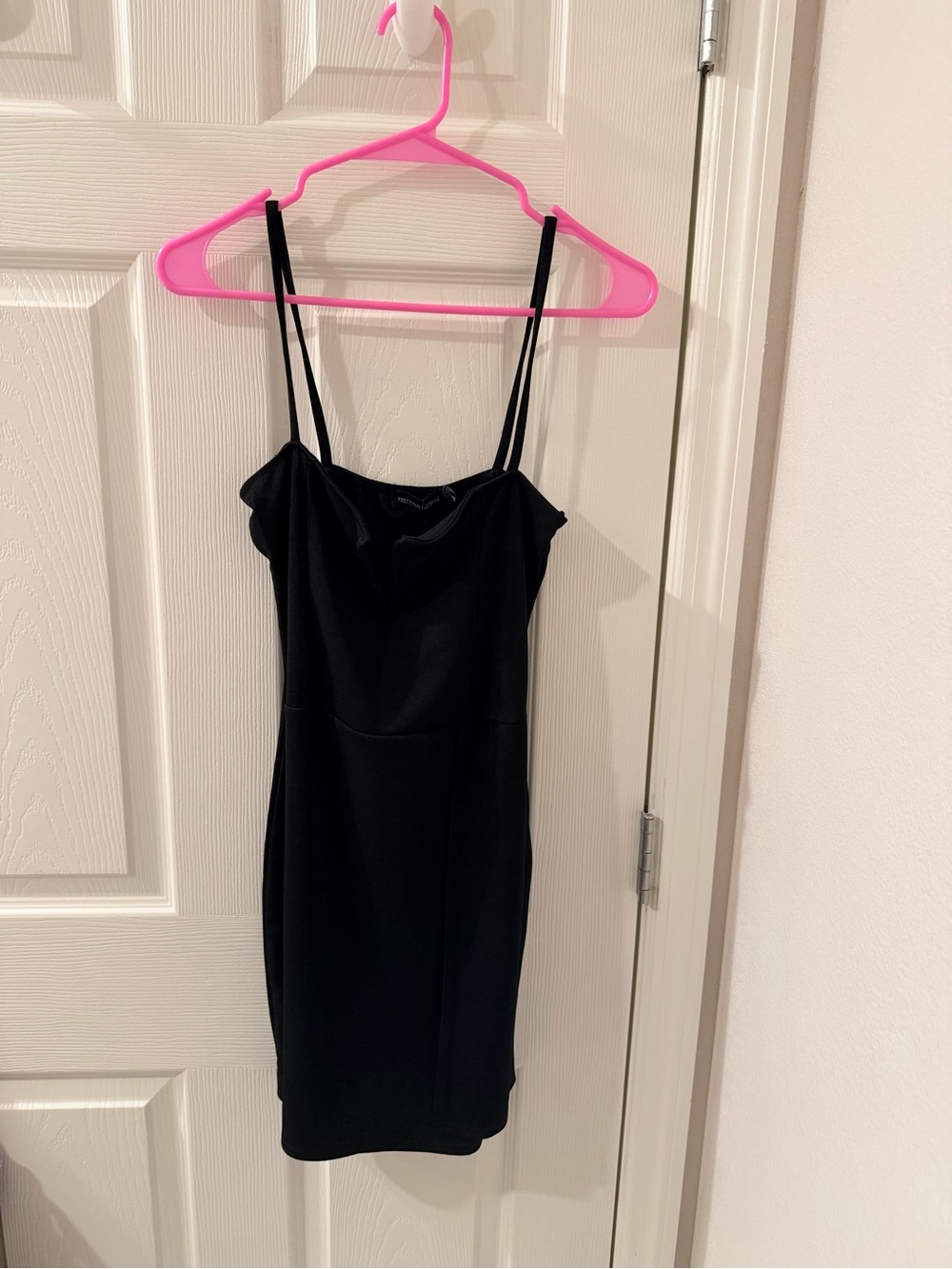 PrettyLittleThing Black Spaghetti Strap Bodycon Mini Dress